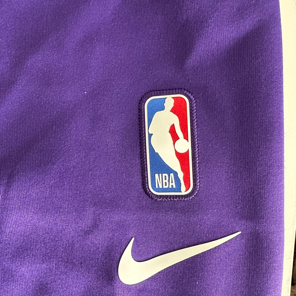 Nike LA Lakers Team Issued Purple Shorts - Picture 3 of 5
